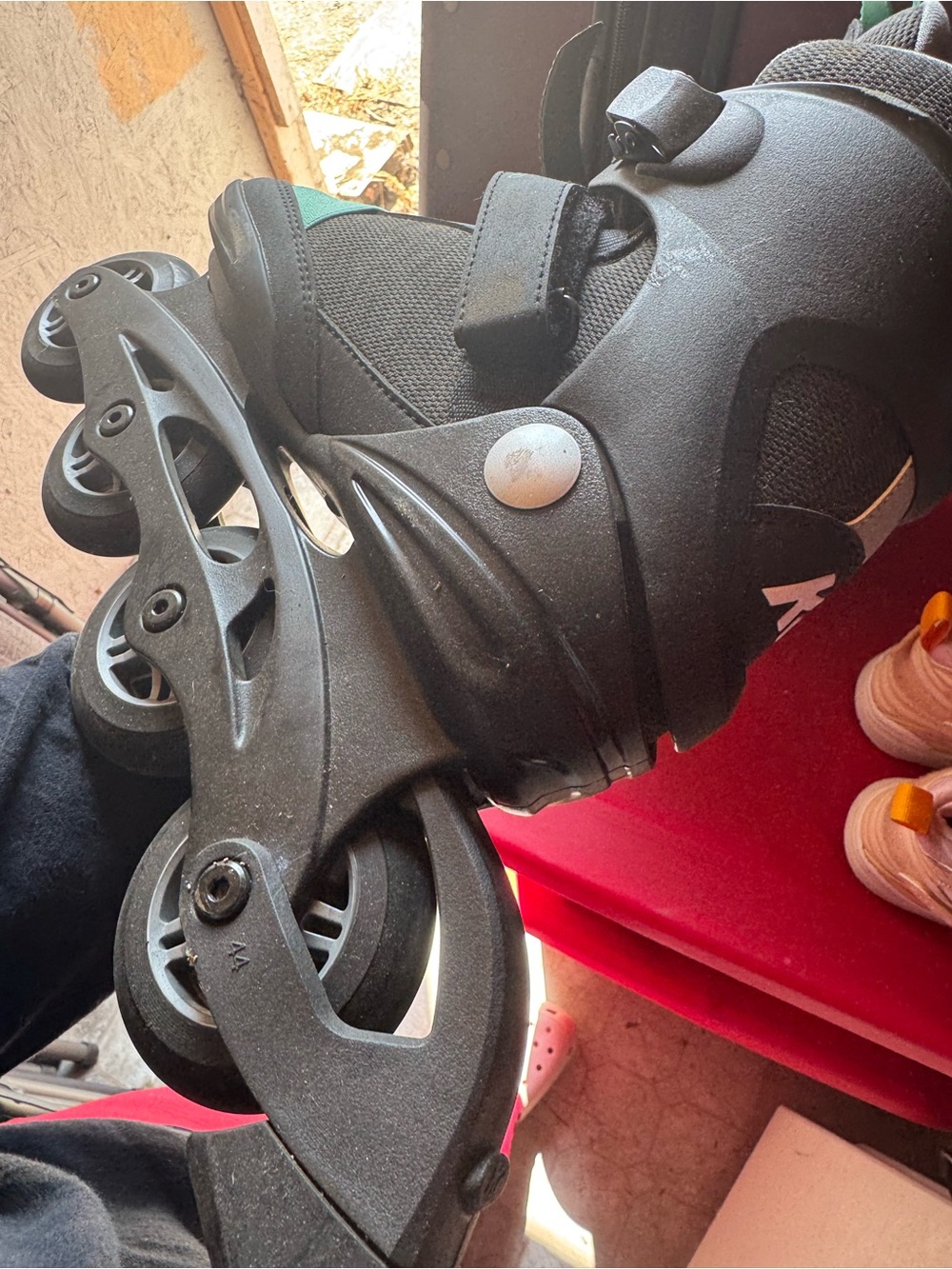 Black Inline Roller Skates - Comfortable Adult Fitness Skates